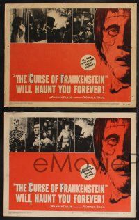 9s150 CURSE OF FRANKENSTEIN 8 LCs '57 Peter Cushing, many images of Christopher Lee as the monster!