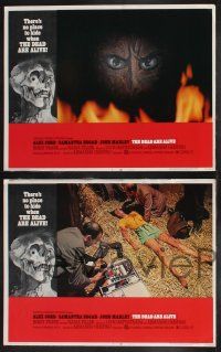 9s155 DEAD ARE ALIVE 8 LCs '72 Alex Cord, Samantha Eggar, wild zombie horror images!