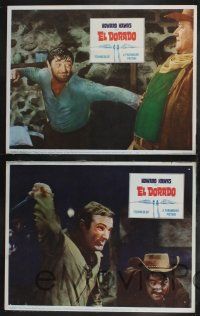 9s686 EL DORADO 4 LCs '66 John Wayne, Robert Mitchum, directed by Howard Hawks!