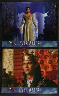 9s177 EVER AFTER 8 LCs '98 pretty Drew Barrymore, Anjelica Huston, Cinderella!
