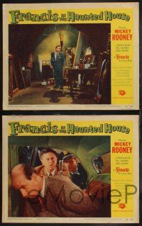 9s521 FRANCIS IN THE HAUNTED HOUSE 6 LCs '56 Mickey Rooney w/Francis the talking mule!