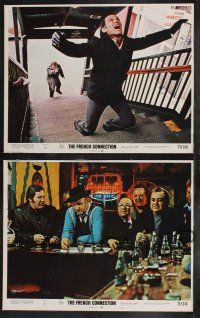 9s196 FRENCH CONNECTION 8 LCs '71 William Friedkin, Gene Hackman, Roy Scheider, Marcel Bozzuffi!