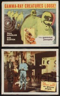 9s198 GAMMA PEOPLE 8 LCs '56 G-gun paralyzes nation, w/ great tc image of hypnotized Gamma people!