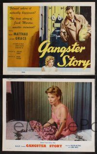 9s199 GANGSTER STORY 8 LCs '59 Walter Matthau stars & directs, Carol Grace!