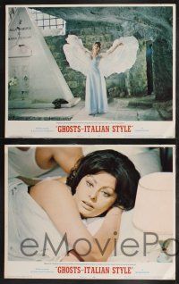 9s201 GHOSTS - ITALIAN STYLE 8 LCs '68 Sophia Loren & Vittorio Gassman discover palace is haunted!