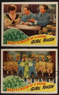 9s587 GIRL RUSH 5 LCs '44 Wally Brown, Alan Carney, Frances Langford & sexy showgirls!