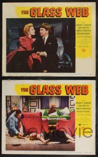 9s523 GLASS WEB 6 LCs '53 Edward G. Robinson, John Forsythe, sexy bad girl Kathleen Hughes!