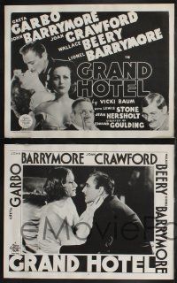 9s209 GRAND HOTEL 8 LCs R50s Greta Garbo, John & Lionel Barrymore, Joan Crawford, Wallace Beery