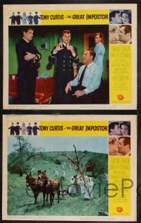 9s704 GREAT IMPOSTOR 4 LCs '61 Tony Curtis as Waldo DeMara, who faked being a doctor, warden & more