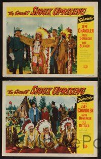 9s524 GREAT SIOUX UPRISING 6 LCs '53 Jeff Chandler & Faith Domergue, savage fury of Indian wars!