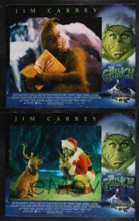 9s212 GRINCH 8 LCs '00 Jim Carrey, Dr. Seuss Christmas story directed by Ron Howard!