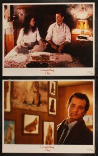 9s213 GROUNDHOG DAY 8 LCs '93 Bill Murray, Andie MacDowell, Chris Elliott, directed by Harold Ramis