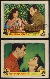 9s786 GUERRILLA GIRL 3 LCs '53 Helmut Dantine & sexy Marianna in her only role!
