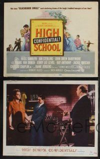 9s228 HIGH SCHOOL CONFIDENTIAL 8 LCs '58 sexy teen Mamie Van Doren, Russ Tamblyn, Jerry Lee Lewis!