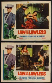 9s604 LAW OF THE LAWLESS 5 LCs '64 western cowboy Dale Robertson, sexy Yvonne De Carlo!
