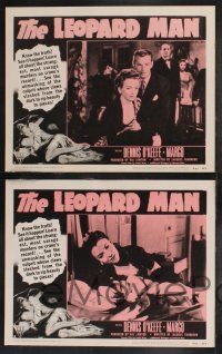 9s273 LEOPARD MAN 8 LCs R52 Jacques Tourneur, O'Keefe & Margo are victims of a strange killer!
