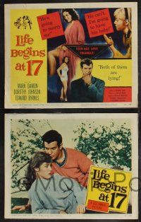 9s277 LIFE BEGINS AT 17 8 LCs '58 teenage boy has one girl pregnant and one wanting to marry him!