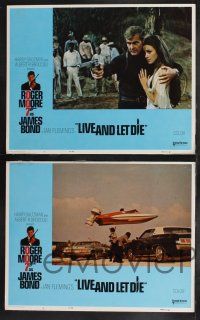9s285 LIVE & LET DIE 8 LCs '73 Roger Moore as James Bond, sexy Jane Seymour, Yaphet Kotto!