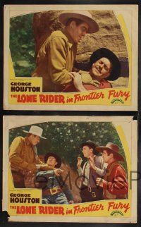 9s537 LONE RIDER IN FRONTIER FURY 6 LCs '41 George Houston in title role, Al Fuzzy St. John!