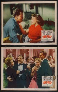 9s483 LOVE NEST 7 LCs '51 William Lundigan, gorgeous June Haver, Frank Fay!