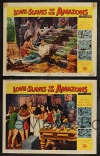 9s611 LOVE-SLAVES OF THE AMAZONS 5 LCs '57 Gianna Segale, sexy barely-dressed female natives!