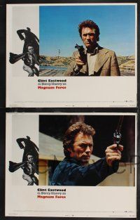 9s293 MAGNUM FORCE 8 LCs '73 great images of Clint Eastwood as toughest cop Dirty Harry!