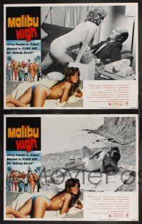 9s294 MALIBU HIGH 8 LCs '79 nobody dared flunk sexy half naked beach girl Jill Lansing!