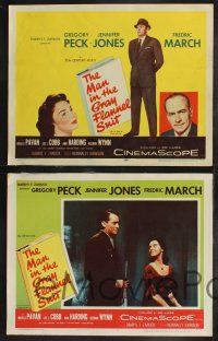 9s295 MAN IN THE GRAY FLANNEL SUIT 8 LCs '56 Gregory Peck with Jennifer Jones & Fredric March!