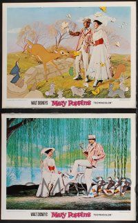 9s800 MARY POPPINS 3 LCs R73 headshots of Julie Andrews, Dick Van Dyke & top cast, Disney classic!