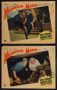 9s307 MOUNTAIN MUSIC 8 LCs '37 Bob Burns & Martha Raye go honeymooning in Arkansas!