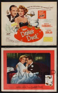 9s309 MR DRAKE'S DUCK 8 LCs '51 Douglas Fairbanks Jr's duck lays radioactive eggs!
