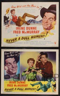 9s320 NEVER A DULL MOMENT 8 LCs '50 Irene Dunne, Fred MacMurray, how wild can the West be?