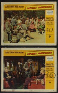 9s722 NIGHT PASSAGE 4 LCs '57 Dan Duryea, Audie Murphy, & James Stewart!
