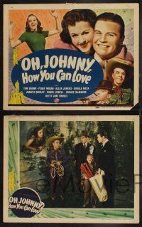 9s328 OH JOHNNY HOW YOU CAN LOVE 8 LCs '40 Tom Brown, Peggy Moran & Allen Jenkins!