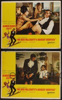 9s331 ON HER MAJESTY'S SECRET SERVICE 8 LCs '69 George Lazenby's only appearance as James Bond