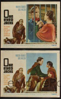 9s333 ONE EYED JACKS 8 LCs '61 star & director Marlon Brando, Karl Malden & Jurado!