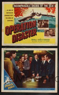 9s336 OPERATION DISASTER 8 LCs '51 John Mills & Richard Attenborough, exploding ship tc!