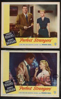 9s729 PERFECT STRANGERS 4 LCs '50 sexiest Ginger Rogers, with Dennis Morgan!
