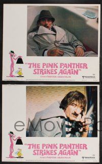 9s344 PINK PANTHER STRIKES AGAIN 8 LCs '76 Peter Sellers as Inspector Clouseau, Blake Edwards