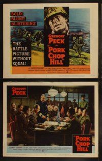 9s345 PORK CHOP HILL 8 LCs '59 Lewis Milestone directed, images of Korean War soldier Gregory Peck!