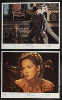 9s353 QUICK & THE DEAD 8 LCs '95 Sharon Stone, Gene Hackman, DiCaprio, Russell Crowe, Raimi!