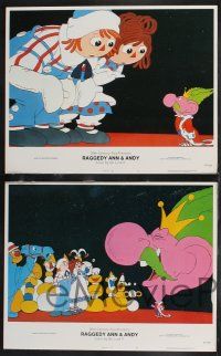 9s354 RAGGEDY ANN & ANDY 8 LCs '77 A Musical Adventure, cool cartoon art images!