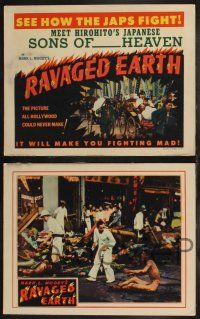 9s359 RAVAGED EARTH 8 LCs '40s anti-Japanese World War II propaganda, wild images!