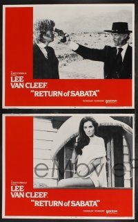 9s363 RETURN OF SABATA 8 LCs '72 Lee Van Cleef spaghetti western sequel, great images!