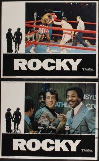9s737 ROCKY 4 int'l LCs '76 Sylvester Stallone, Carl Weathers, Talia Shire, boxing classic!