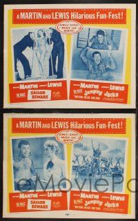 9s377 SAILOR BEWARE/JUMPING JACKS 8 LCs '57 Dean Martin & Jerry Lewis double-feature!