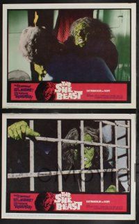 9s385 SHE BEAST 8 LCs '66 Barbara Steele is possessed by an 18th century witch who wants revenge!