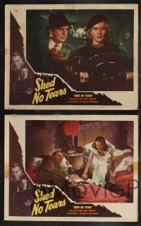 9s742 SHED NO TEARS 4 LCs '48 Wallace Ford, June Vincent, double-cross & murder!
