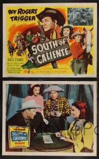 9s396 SOUTH OF CALIENTE 8 LCs '51 Roy Rogers w/Dale Evans and Trigger, Smartest Horse in the Movies