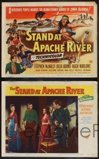 9s401 STAND AT APACHE RIVER 8 LCs '53 Stephen McNally, Julia Adams, tc art of Native Americans!